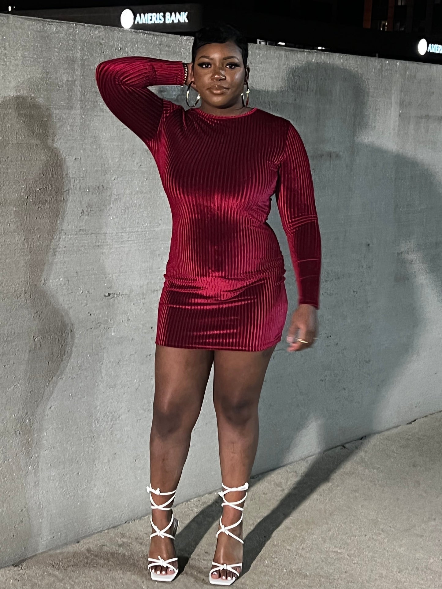 Velvet Stripe Dress