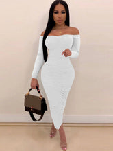 Load image into Gallery viewer, Ruched Bodycon Dress
